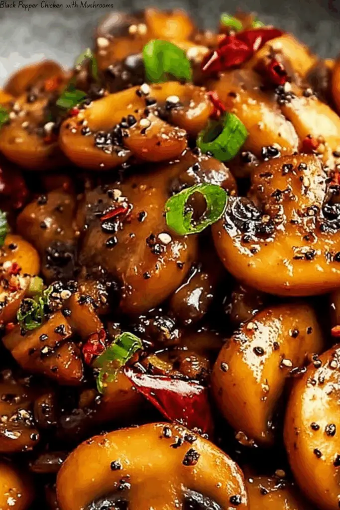 Black Pepper Chicken with Mushrooms 4 Black Pepper Chicken with Mushrooms