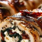 Rolled Up Chicken with Feta, Spinach, and Sun-Dried Tomatoes