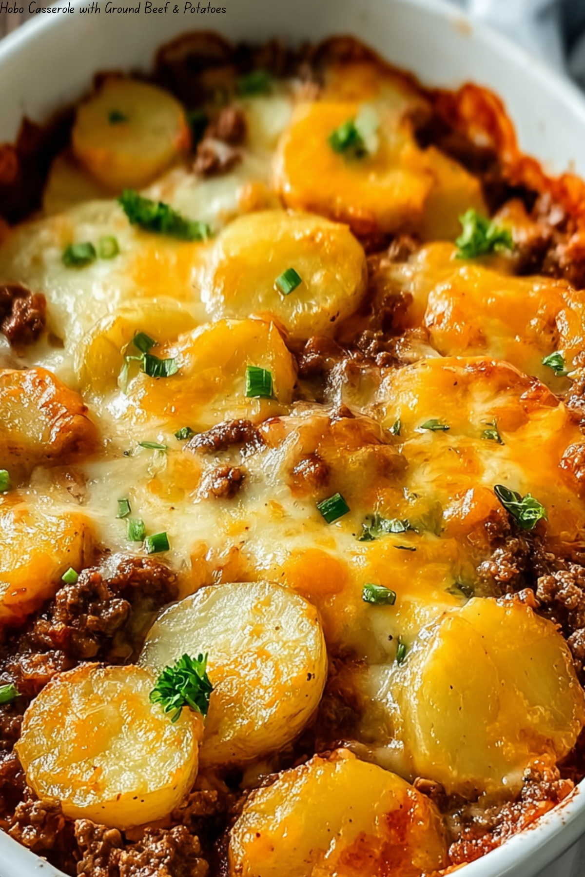 Hobo Casserole with Ground Beef & Potatoes