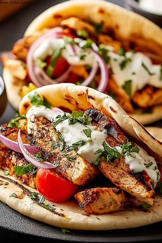 Greek Chicken Gyros 4 Greek Chicken Gyros