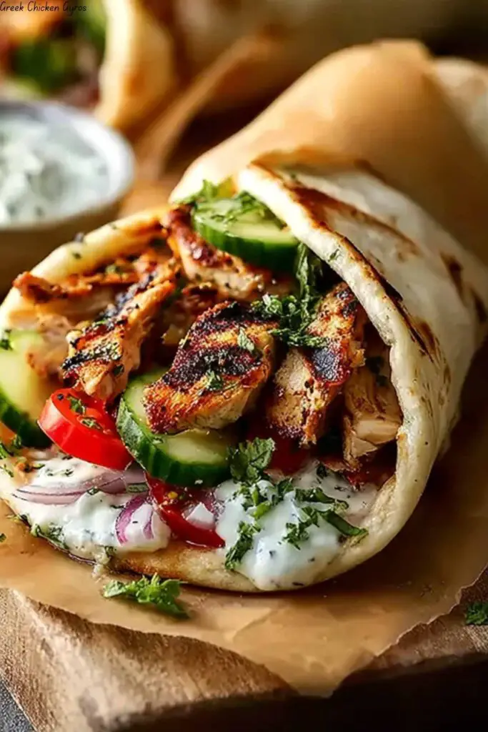 Greek Chicken Gyros 4 Greek Chicken Gyros