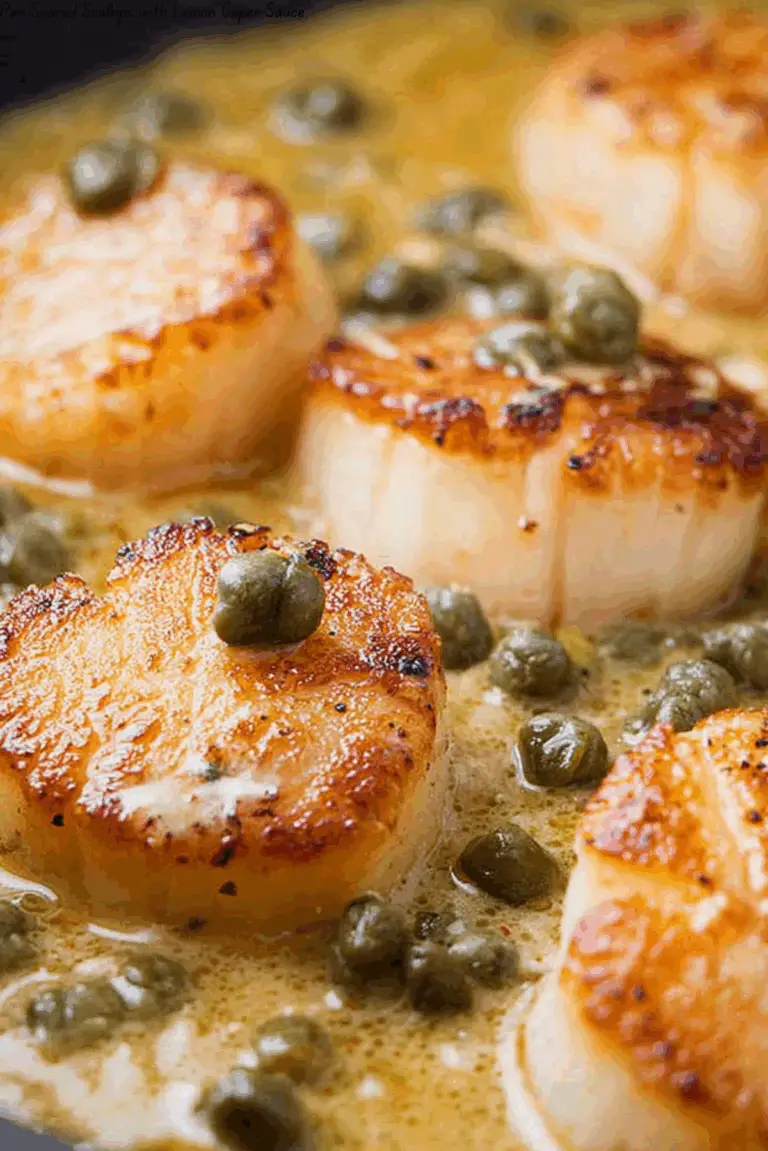 Pan Seared Scallops with Lemon Caper Sauce