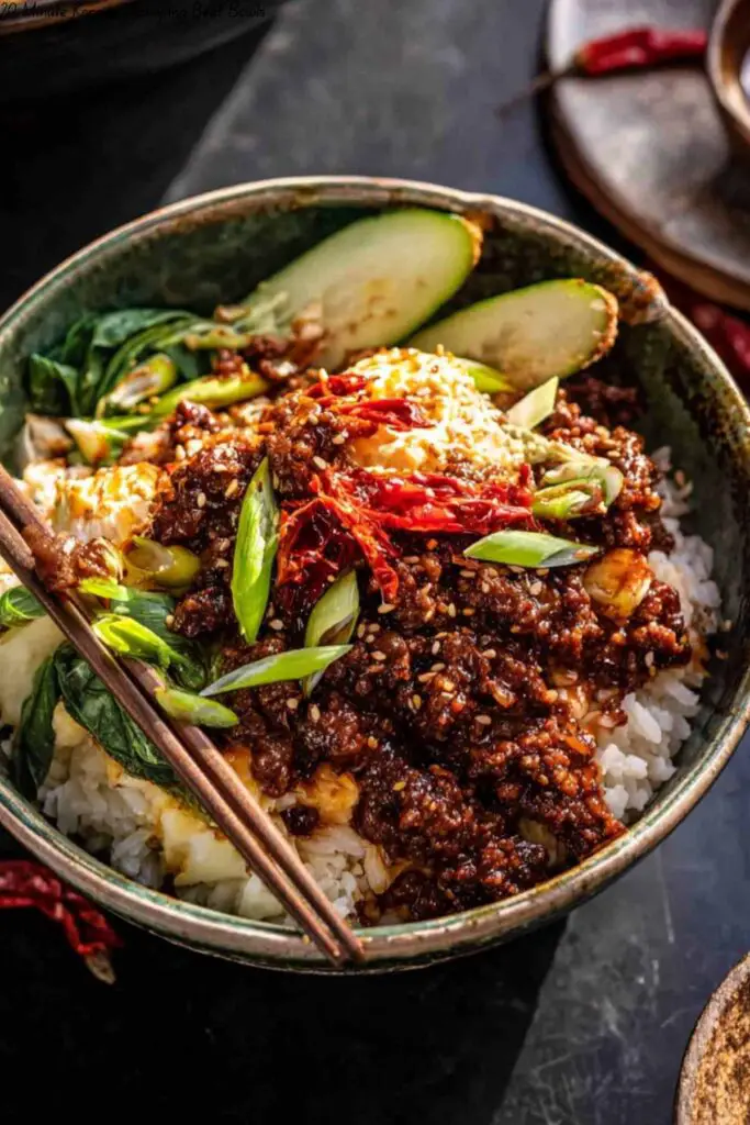 20 Minute Korean Gochujang Beef Bowls