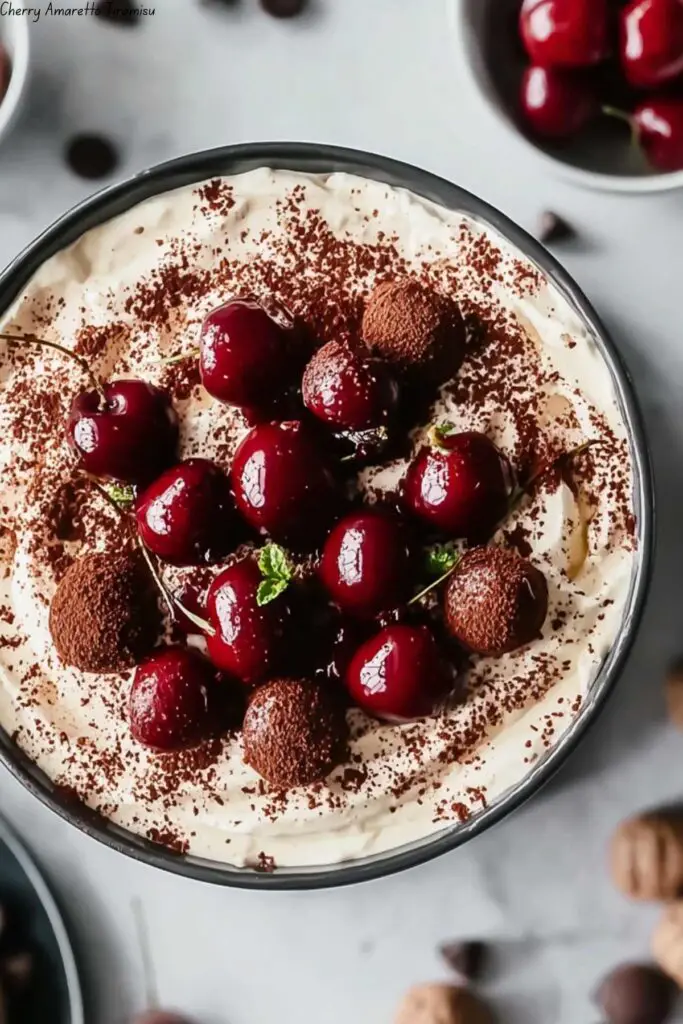 Cherry Amaretto Tiramisu 4 Cherry Amaretto Tiramisu