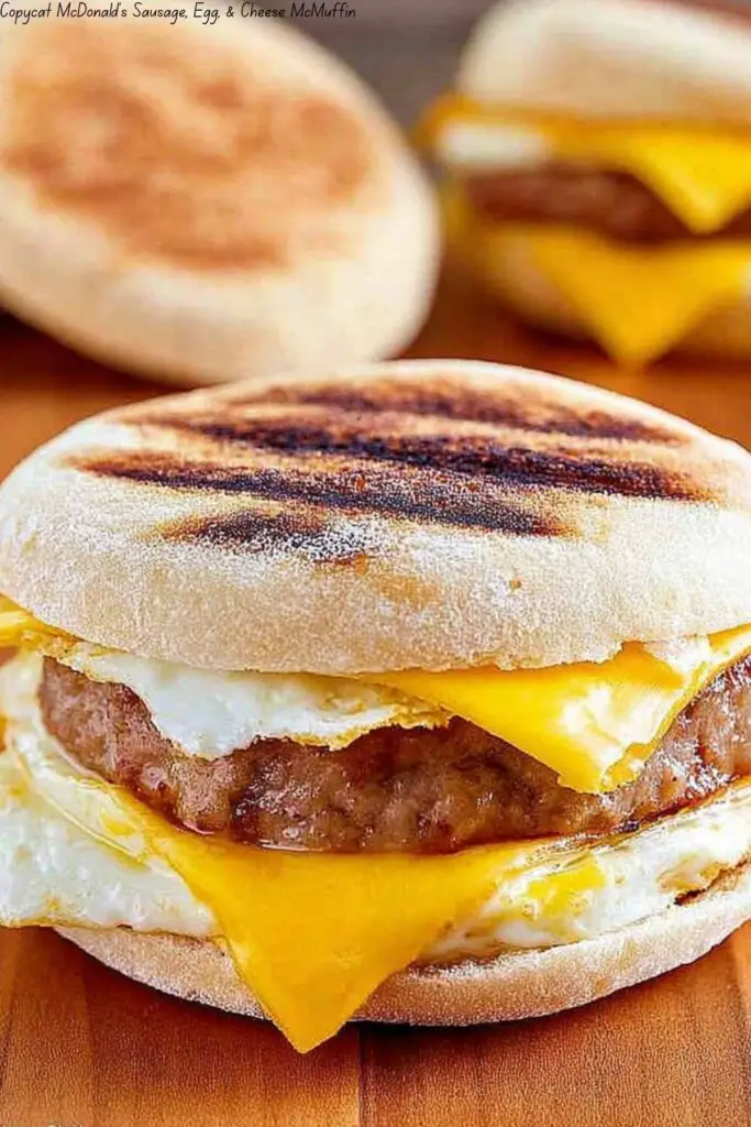 Copycat McDonald's Sausage, Egg, & Cheese McMuffin