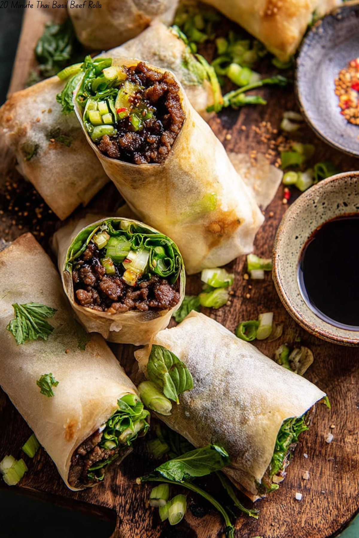 20 Minute Thai Basil Beef Rolls