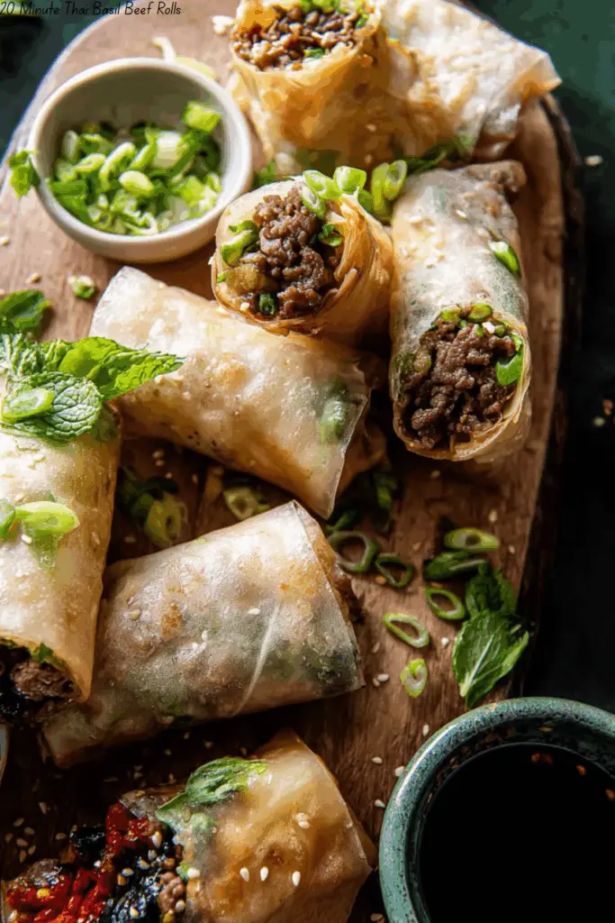 20 Minute Thai Basil Beef Rolls 4 20 Minute Thai Basil Beef Rolls
