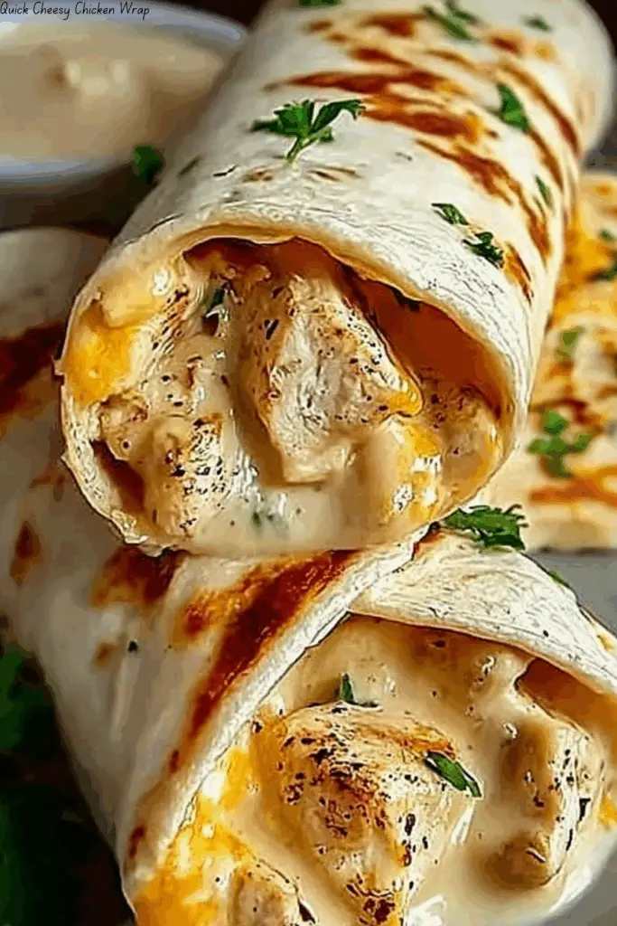 Quick Cheesy Chicken Wrap 4 Quick Cheesy Chicken Wrap