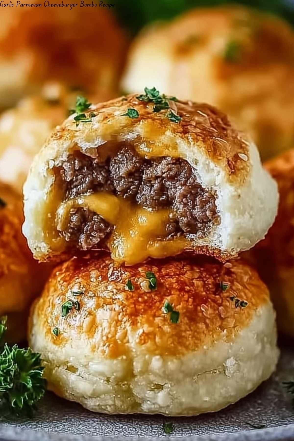 Garlic Parmesan Cheeseburger Bombs Recipe