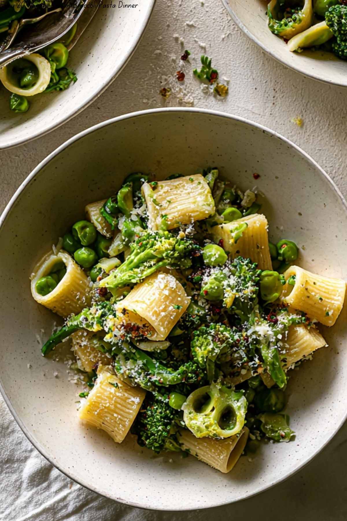 Easy 20 Minute Lemon Broccoli Pasta Dinner
