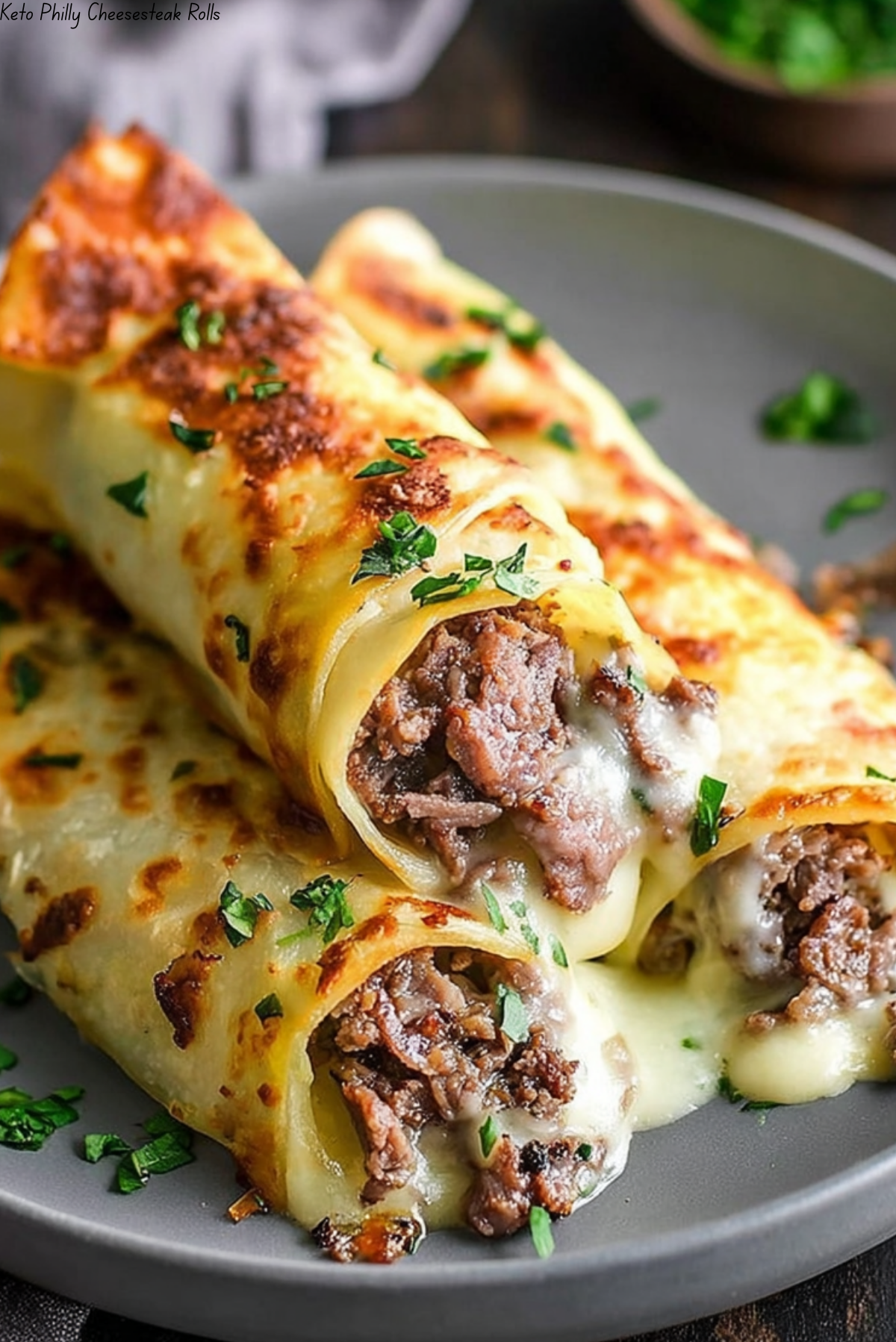 Keto Philly Cheesesteak Rolls