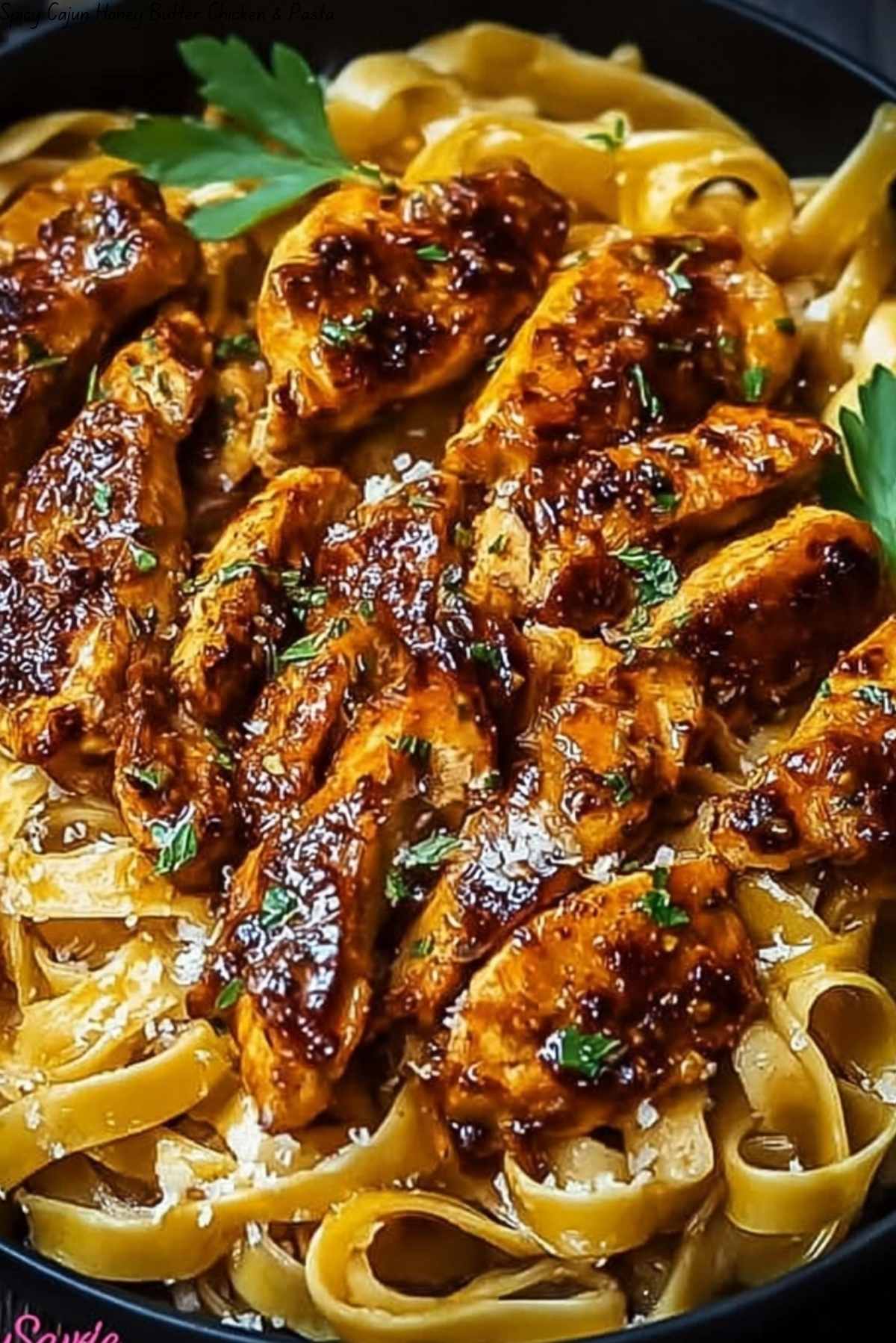 Spicy Cajun Honey Butter Chicken & Pasta