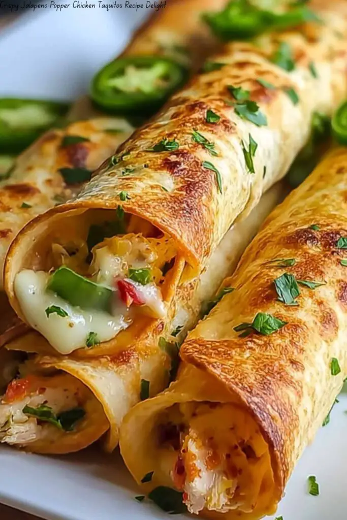 Crispy Jalapeño Popper Chicken Taquitos Recipe Delight 4 Crispy Jalapeño Popper Chicken Taquitos Recipe Delight
