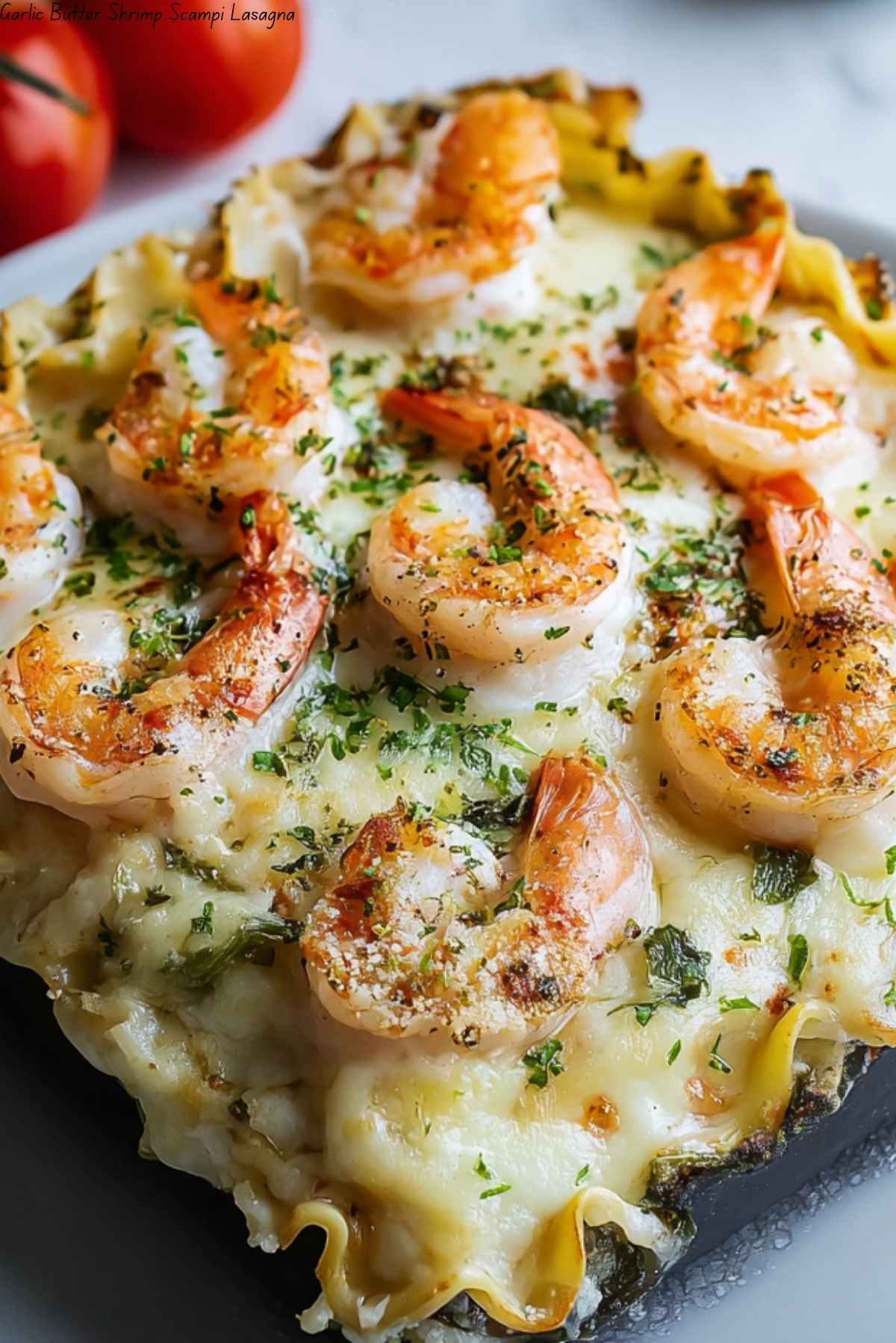 Garlic Butter Shrimp Scampi Lasagna