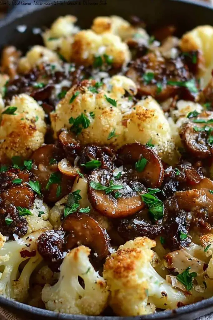 Garlic Cauliflower Mushroom Skillet: Quick & Delicious Dish