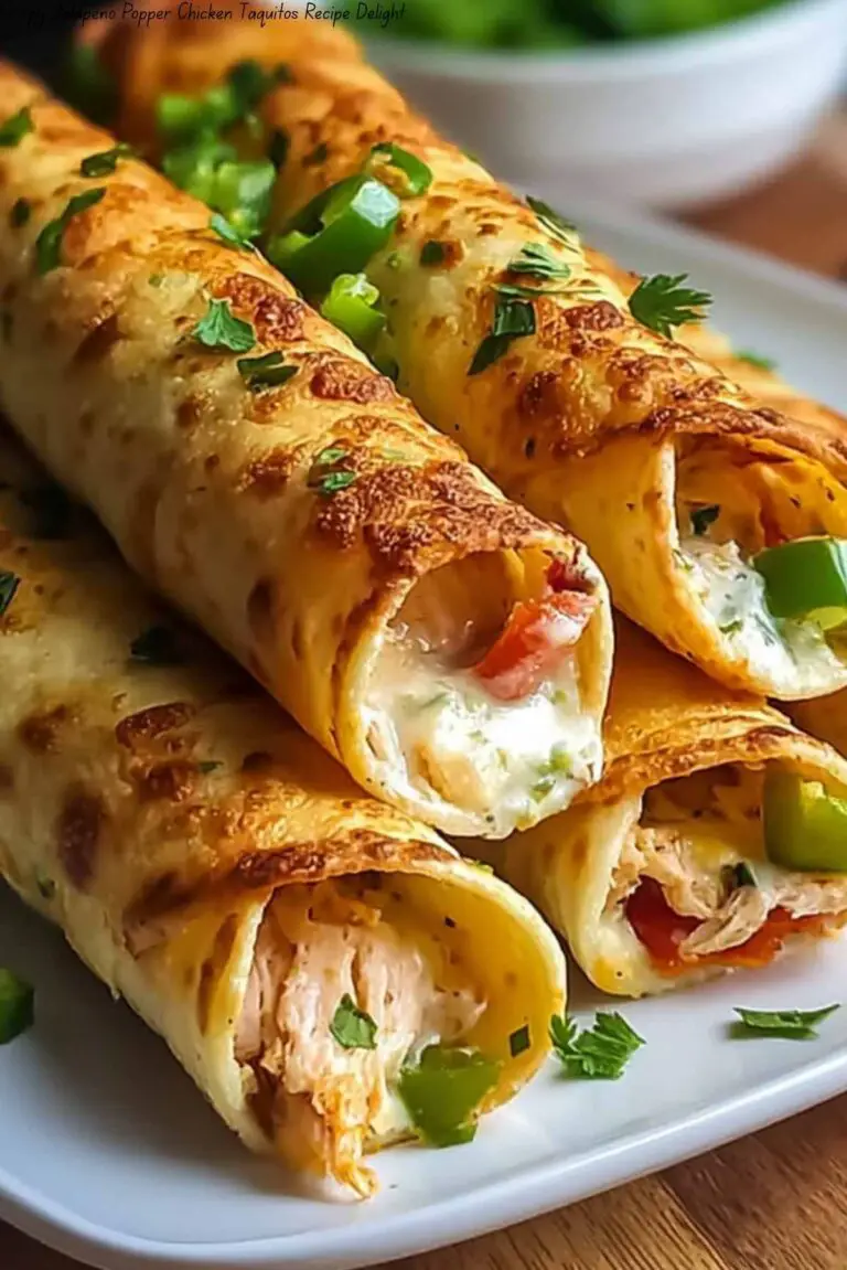Crispy Jalapeño Popper Chicken Taquitos Recipe Delight