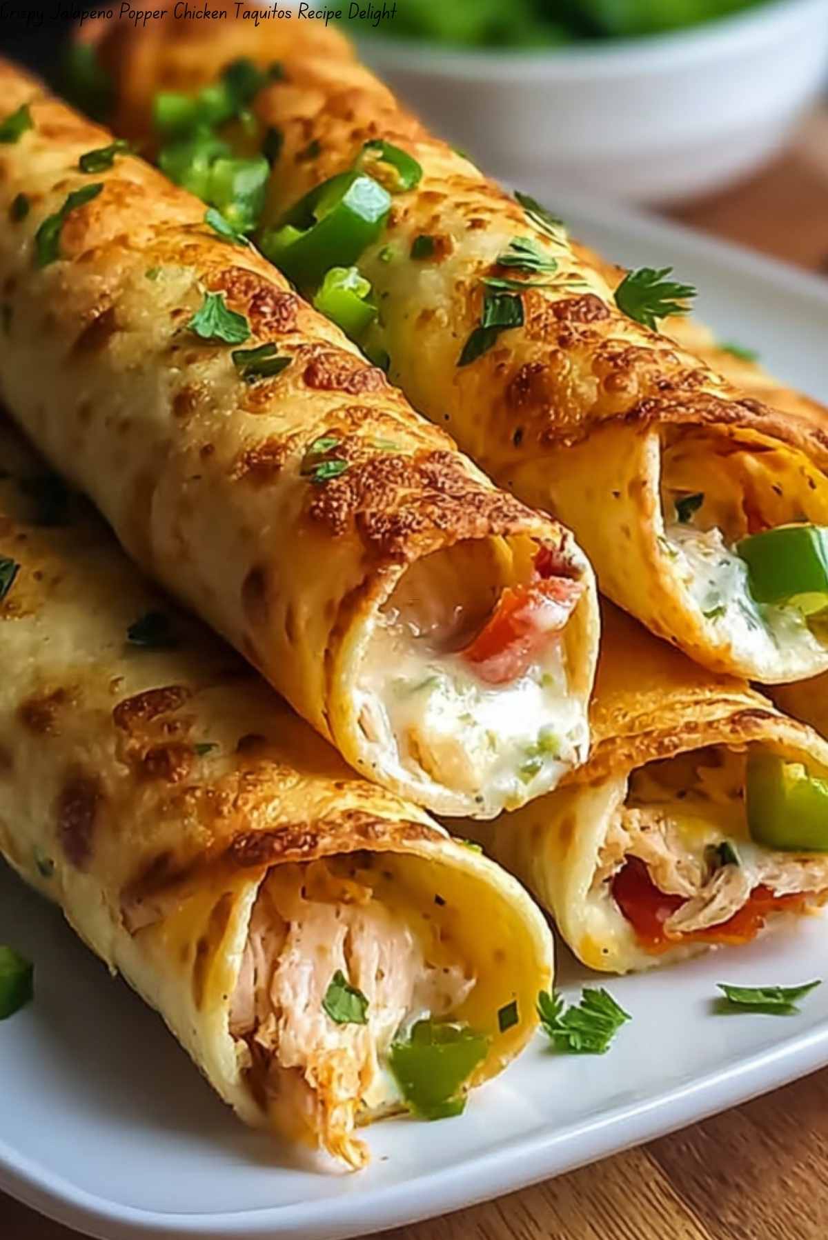 Crispy Jalapeño Popper Chicken Taquitos Recipe Delight