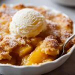 Peach Cobbler That’s Gooey Inside With A Crisp Sugary Crust