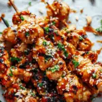 Grilled Asian Chicken Skewers with Honey Garlic Sauce