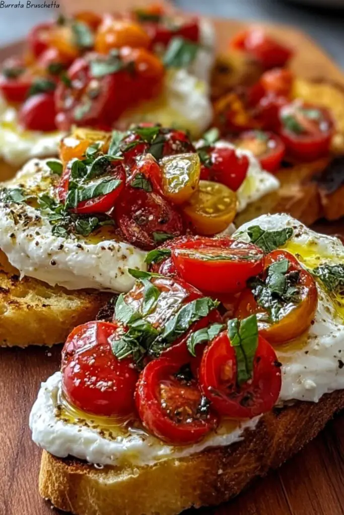 Burrata Bruschetta 4 Burrata Bruschetta