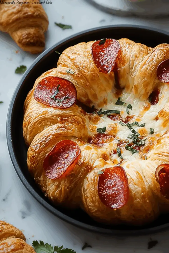 Mozzarella Pepperoni Croissant Rolls
