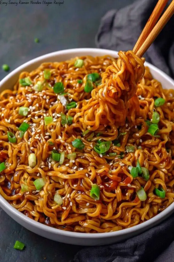 Easy Saucy Ramen Noodles (Vegan Recipe) 4 Easy Saucy Ramen Noodles (Vegan Recipe)