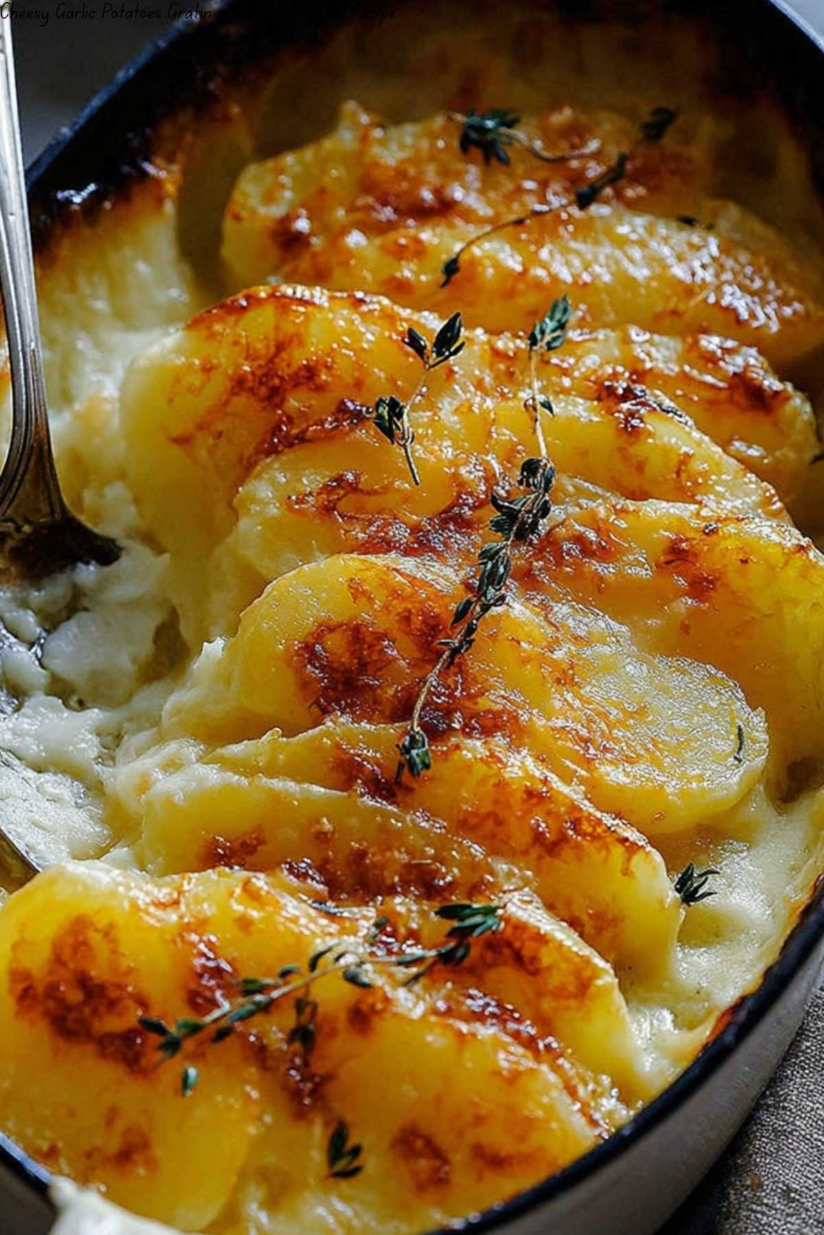 Cheesy Garlic Potatoes Gratin – Easy & Creamy Recipe