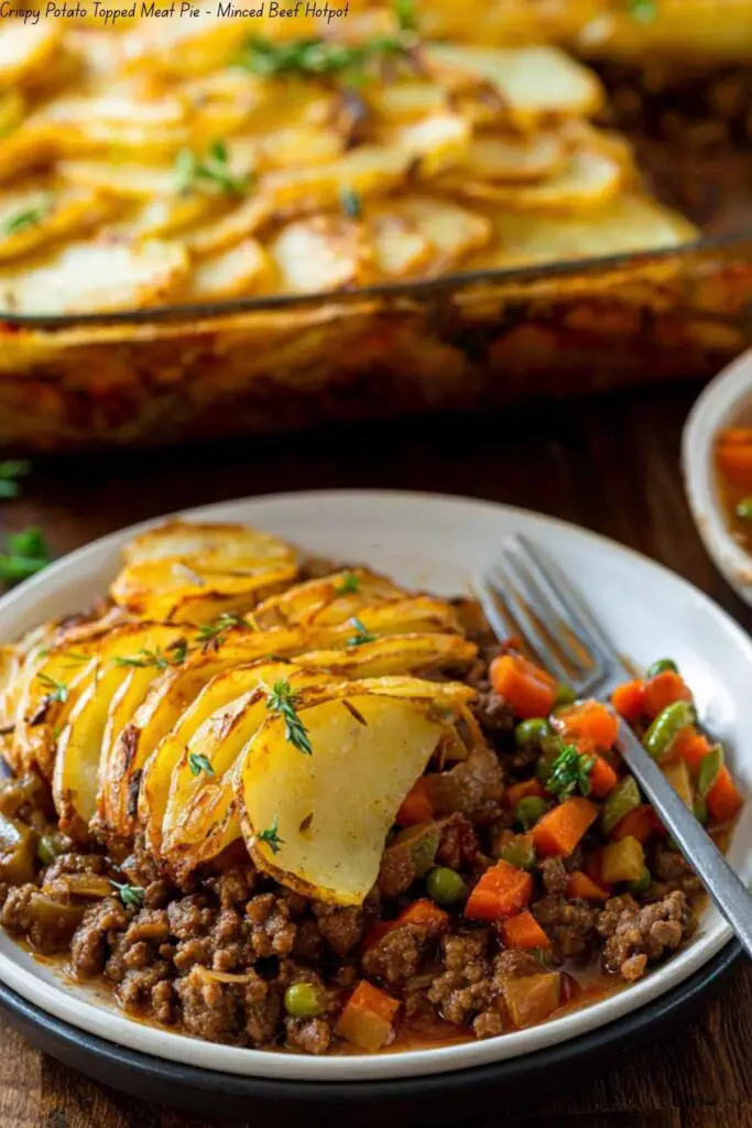 Crispy Potato Topped Meat Pie - Minced Beef Hotpot 4 Crispy Potato Topped Meat Pie - Minced Beef Hotpot