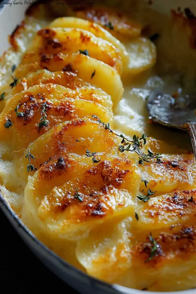 Cheesy Garlic Potatoes Gratin – Easy & Creamy Recipe 4 Cheesy Garlic Potatoes Gratin – Easy & Creamy Recipe