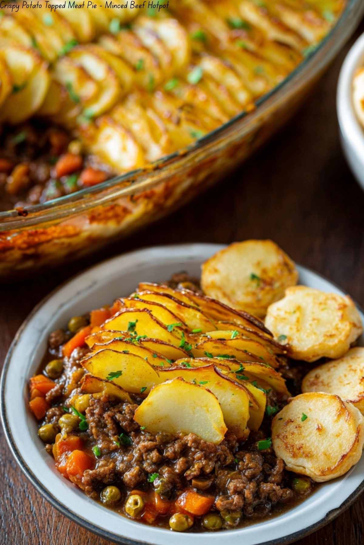 Crispy Potato Topped Meat Pie - Minced Beef Hotpot