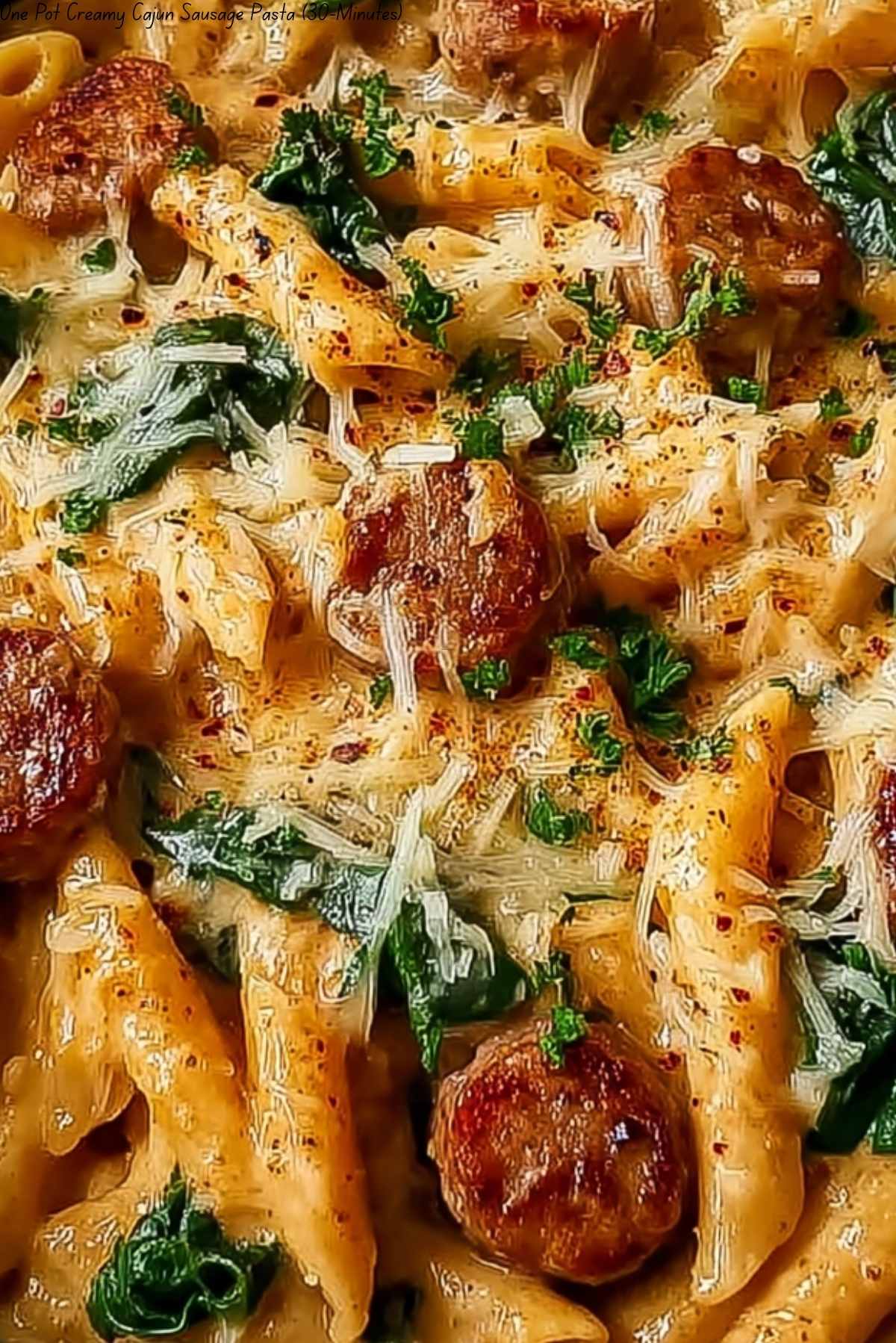 One Pot Creamy Cajun Sausage Pasta (30-Minutes)
