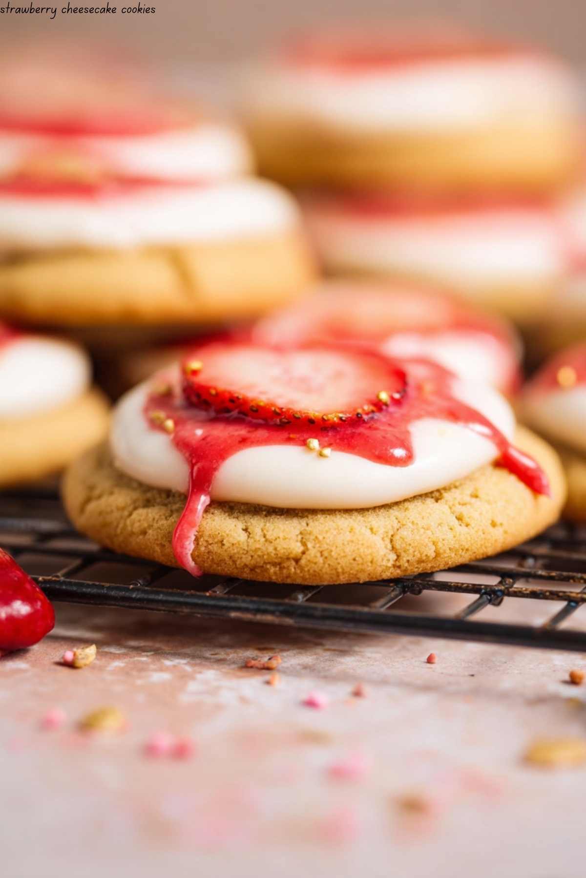 Strawberry Cheesecake Cookies