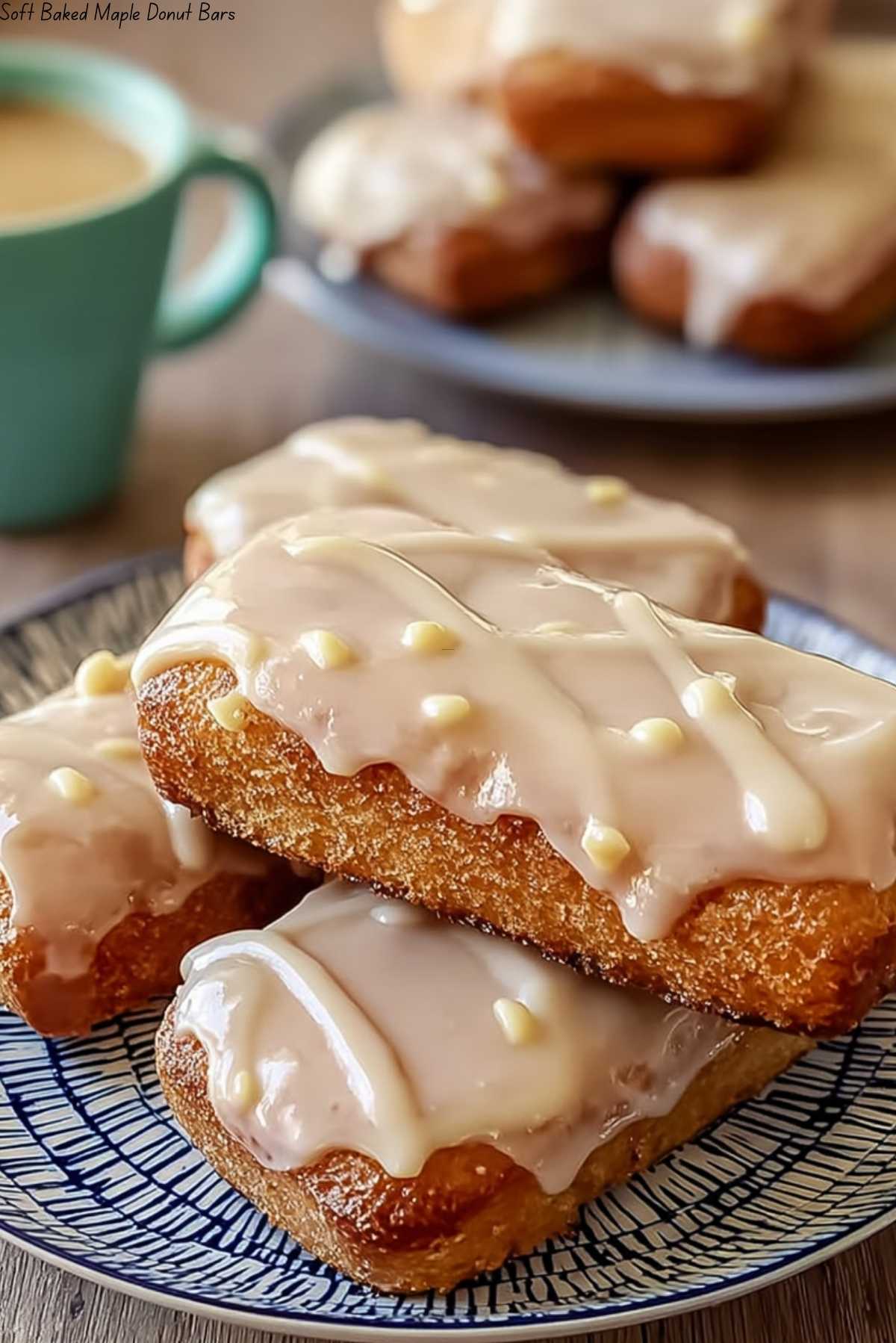 Soft Baked Maple Donut Bars
