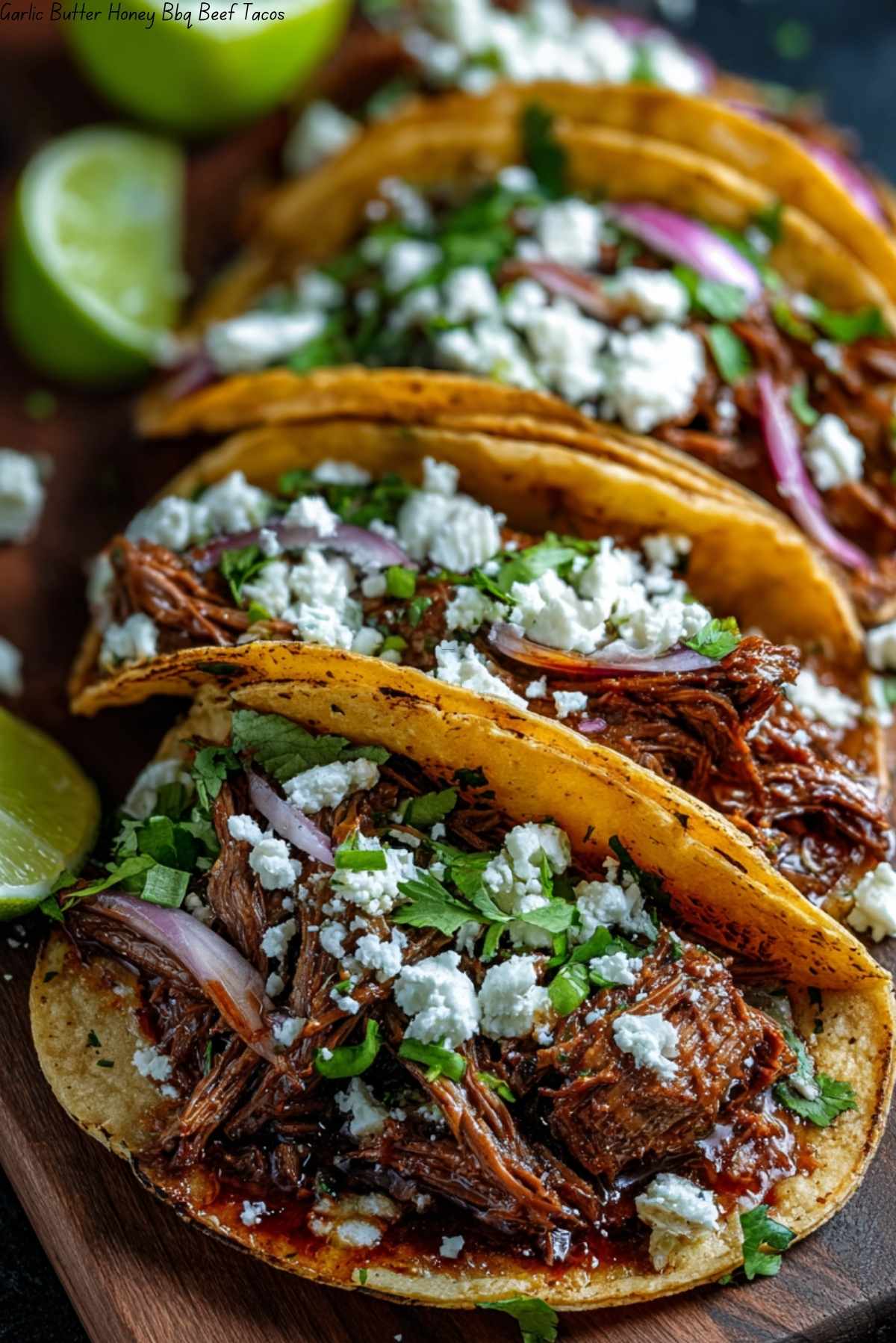 Garlic Butter Honey BBQ Beef Tacos