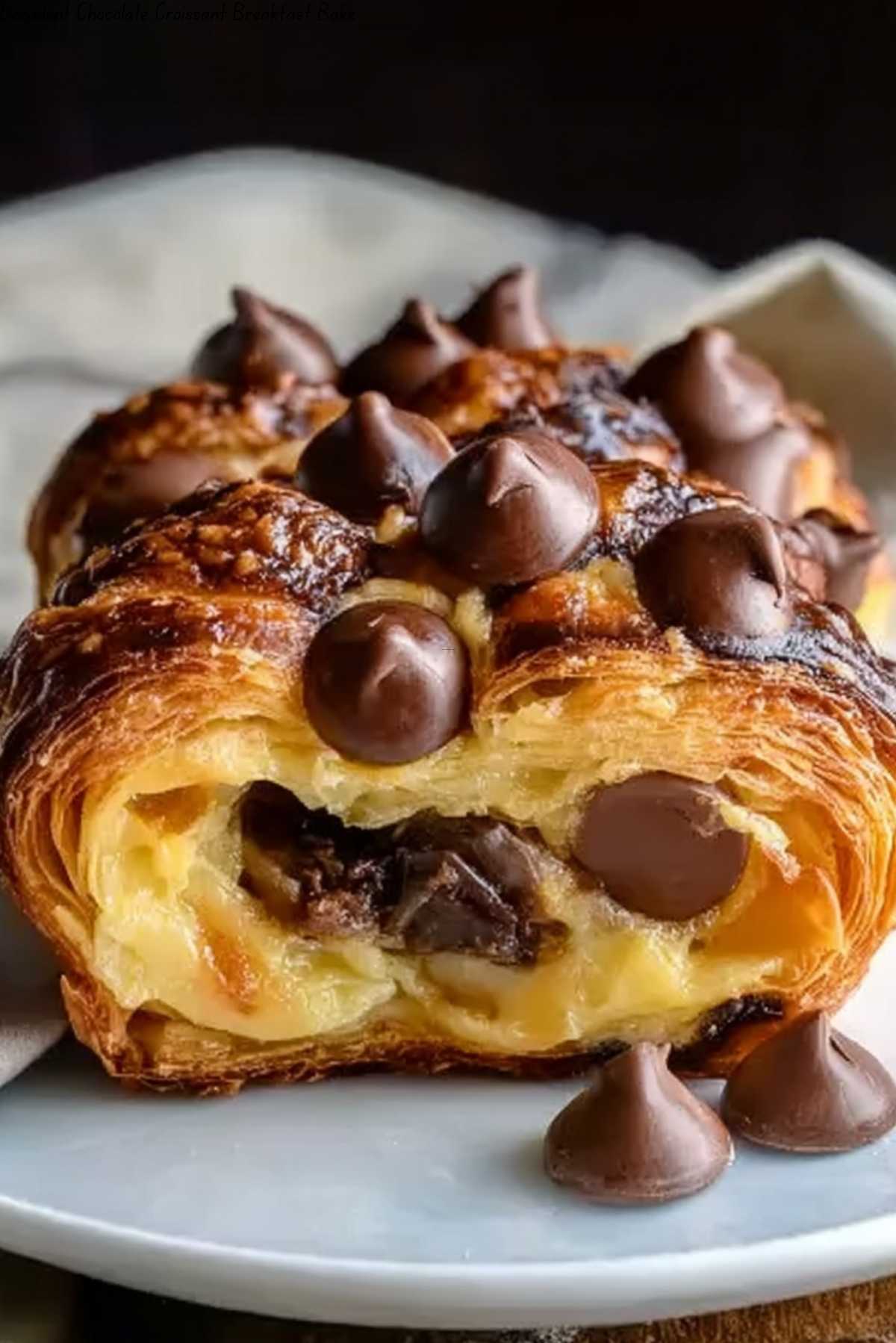Decadent Chocolate Croissant Breakfast Bake