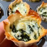 SPINACH AND ARTICHOKE WONTON CUPS 5 SPINACH AND ARTICHOKE WONTON CUPS