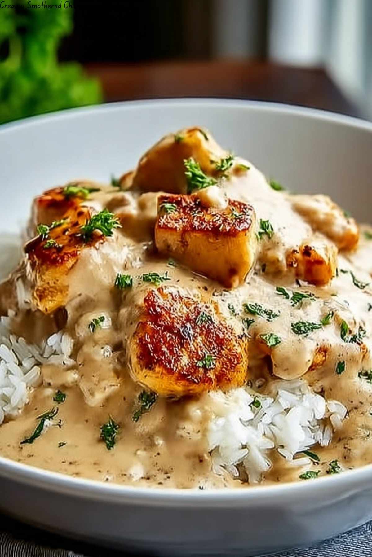Creamy Smothered Chicken and Rice