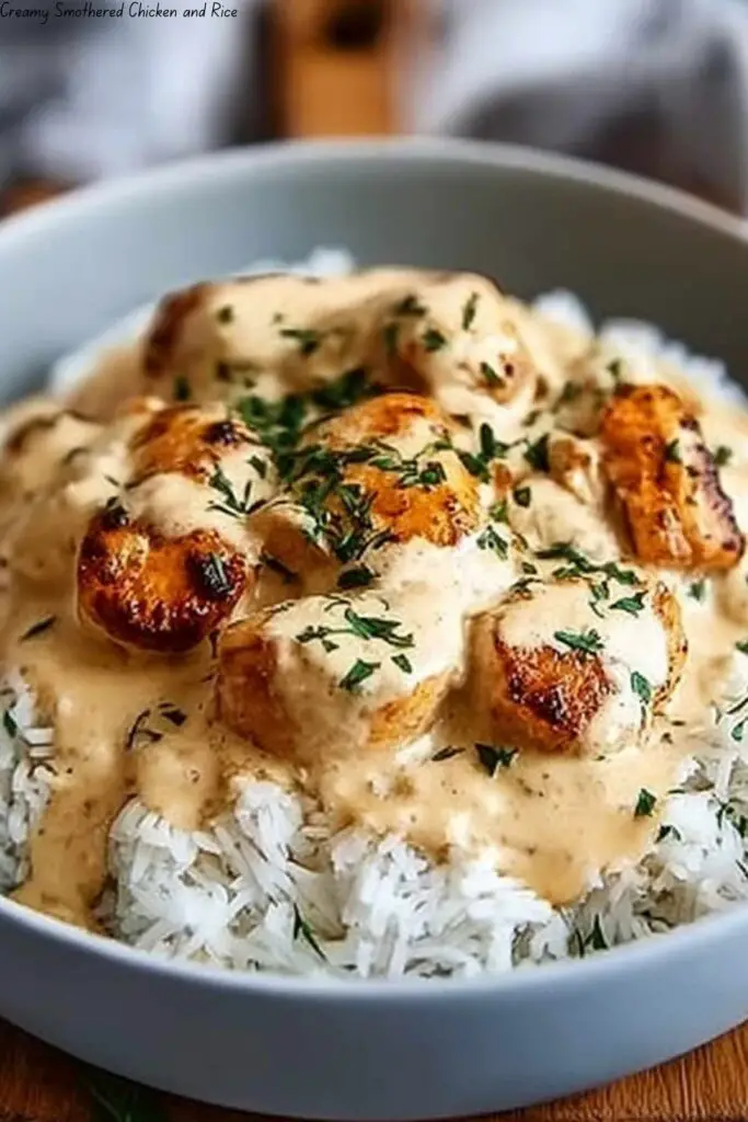 Creamy Smothered Chicken and Rice