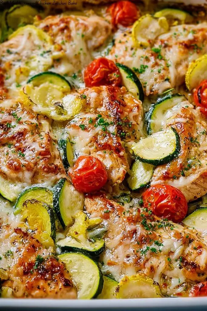 Best Mediterranean Chicken Zucchini Bake