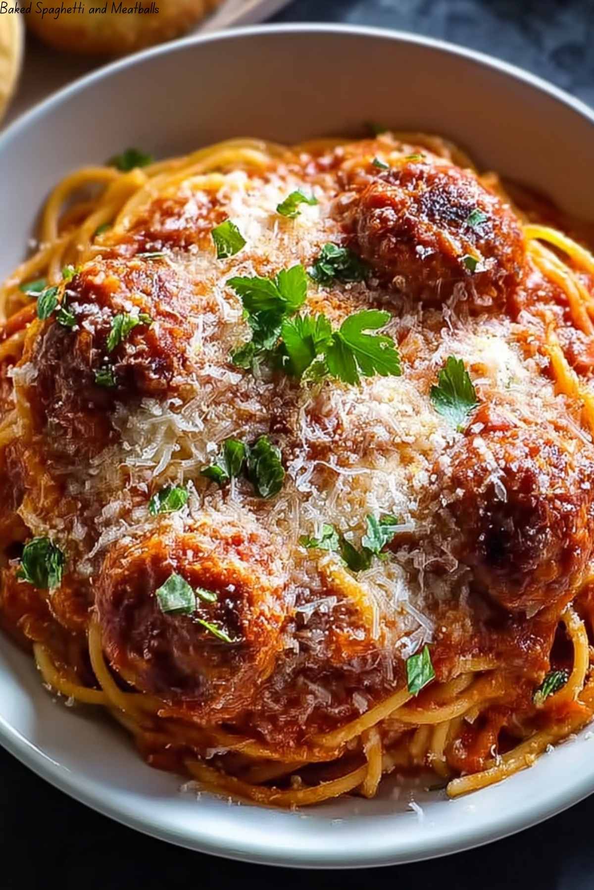 Baked Spaghetti and Meatballs