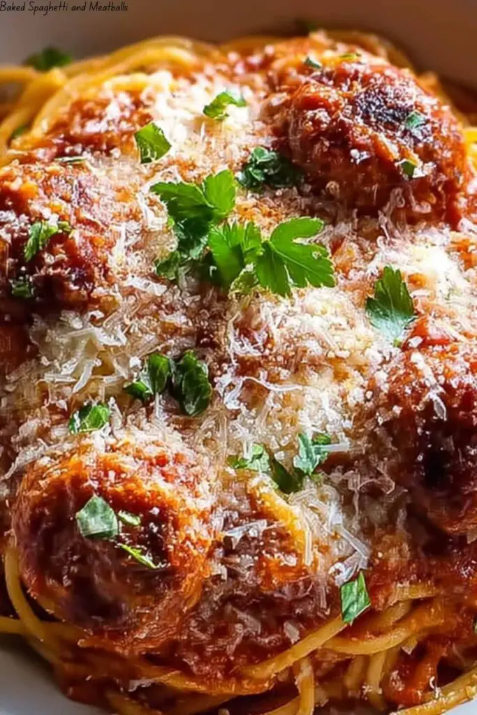 Baked Spaghetti and Meatballs