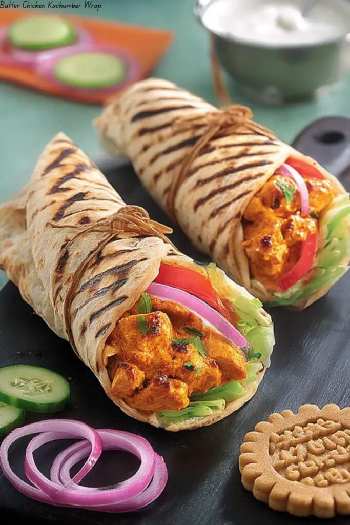 Butter Chicken Kachumber Wrap