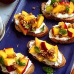 Peach Bruschetta with Whipped Ricotta Crostini 5 Peach Bruschetta with Whipped Ricotta Crostini
