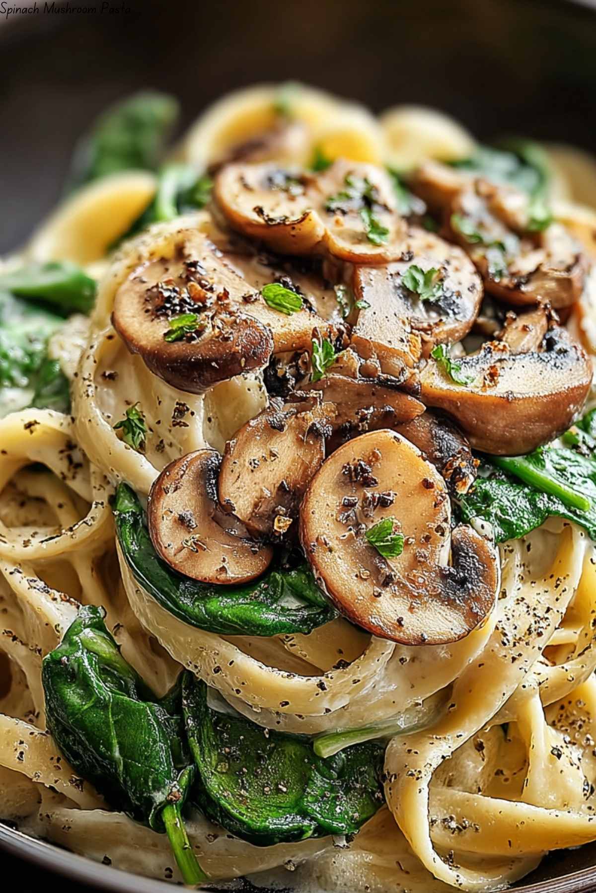 Spinach Mushroom Pasta
