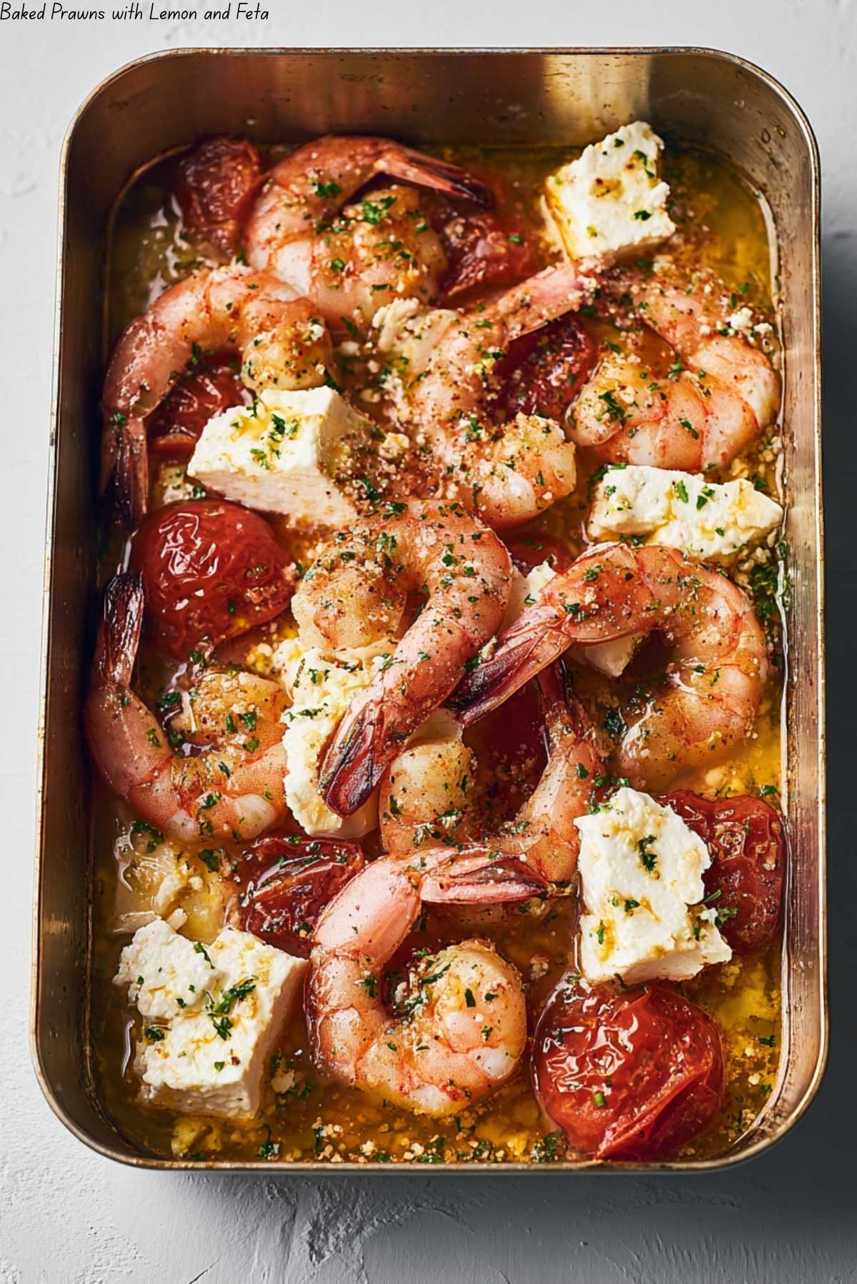 Baked Prawns with Lemon and Feta
