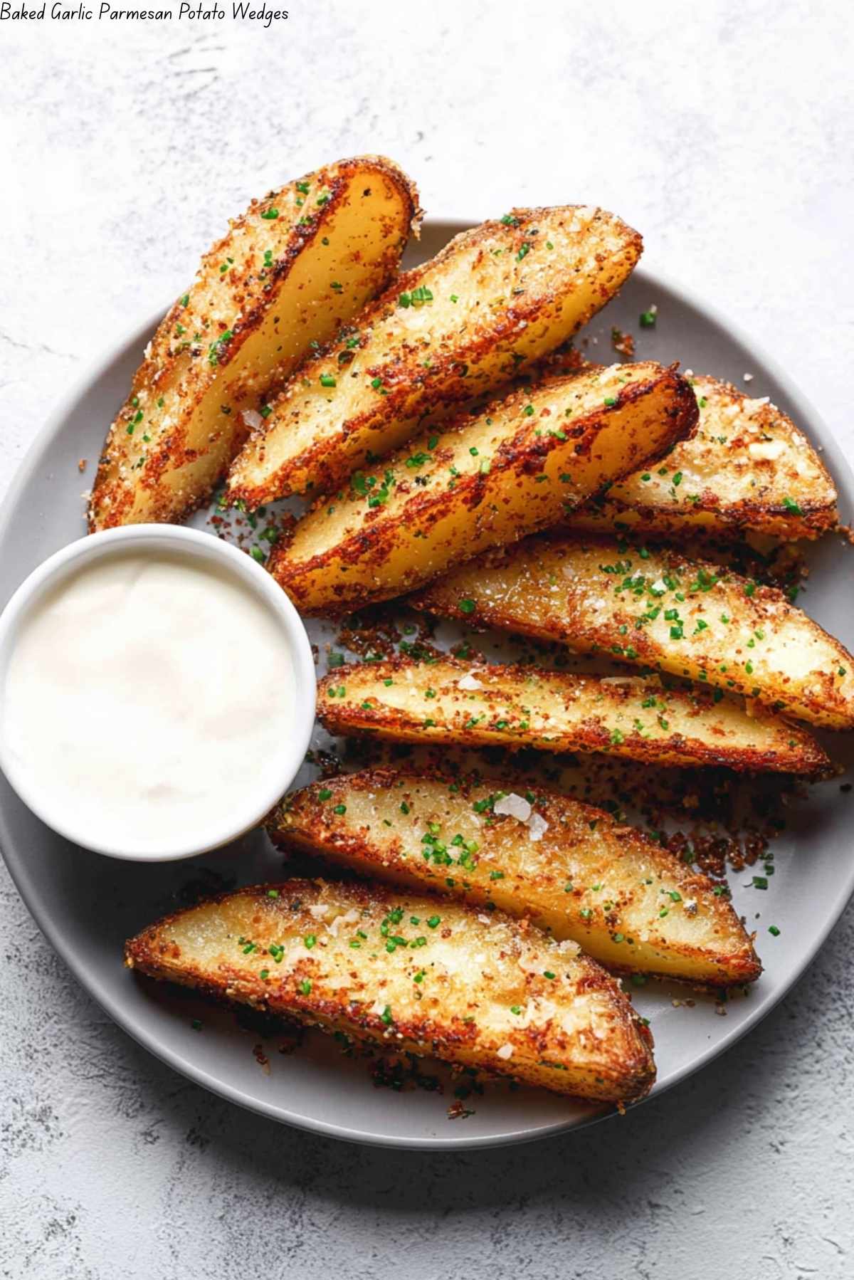 Baked Garlic Parmesan Potato Wedges