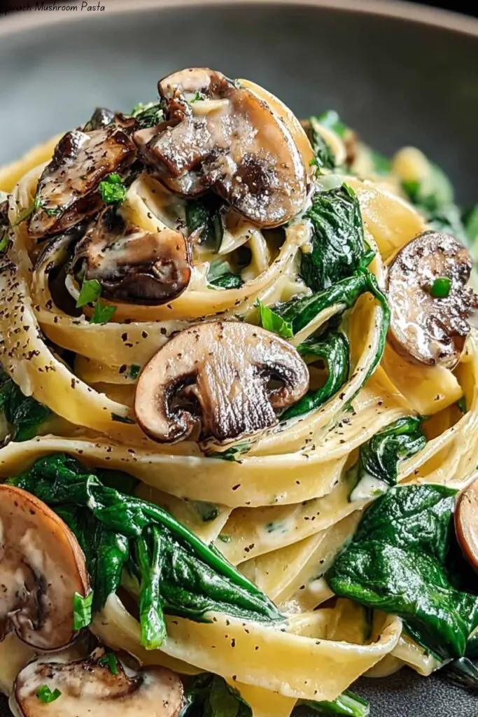 Spinach Mushroom Pasta