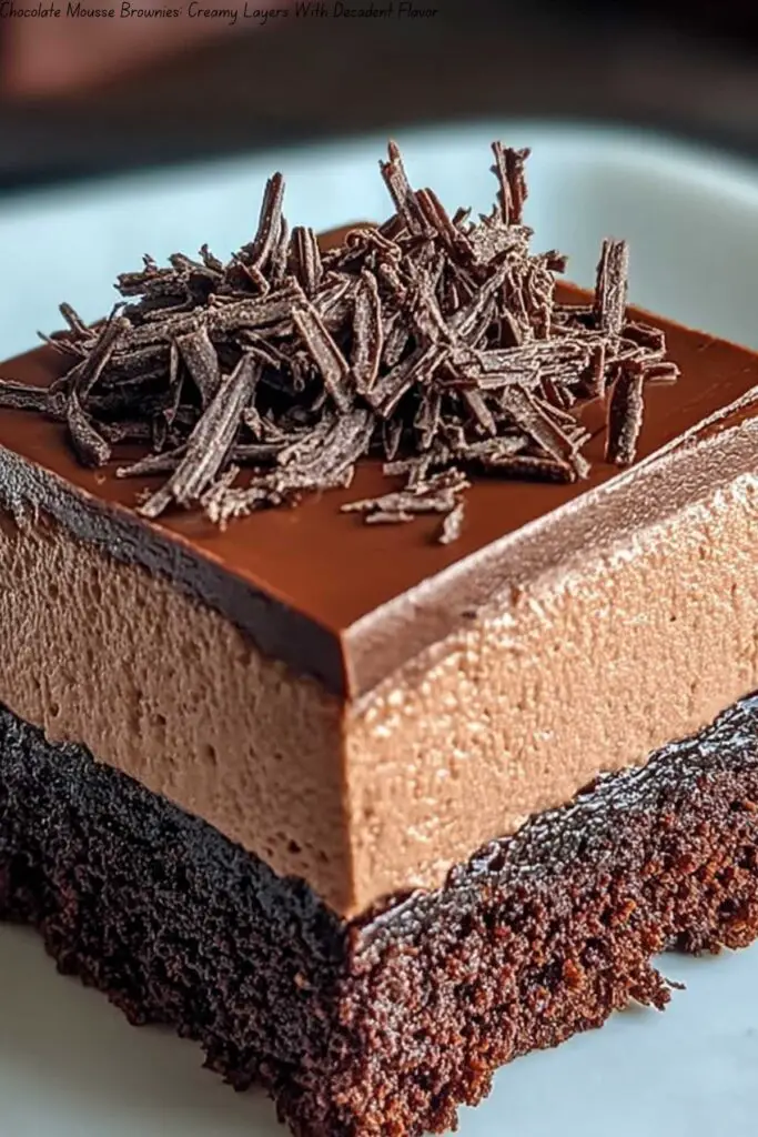 Chocolate Mousse Brownies: Creamy Layers With Decadent Flavor