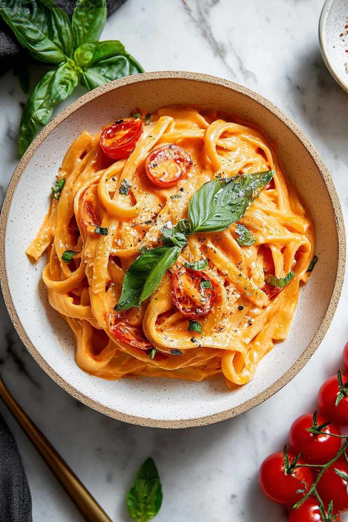 Easy One Pot Creamy Tomato Pasta