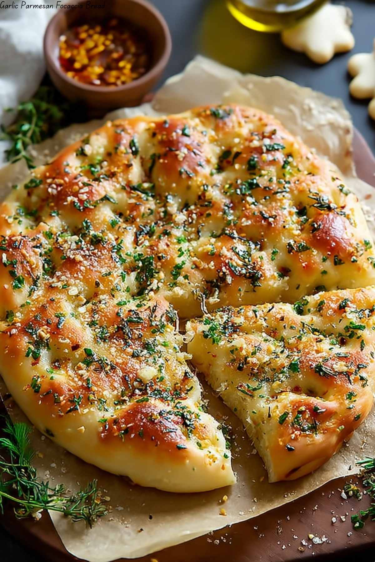 Garlic Parmesan Focaccia Bread